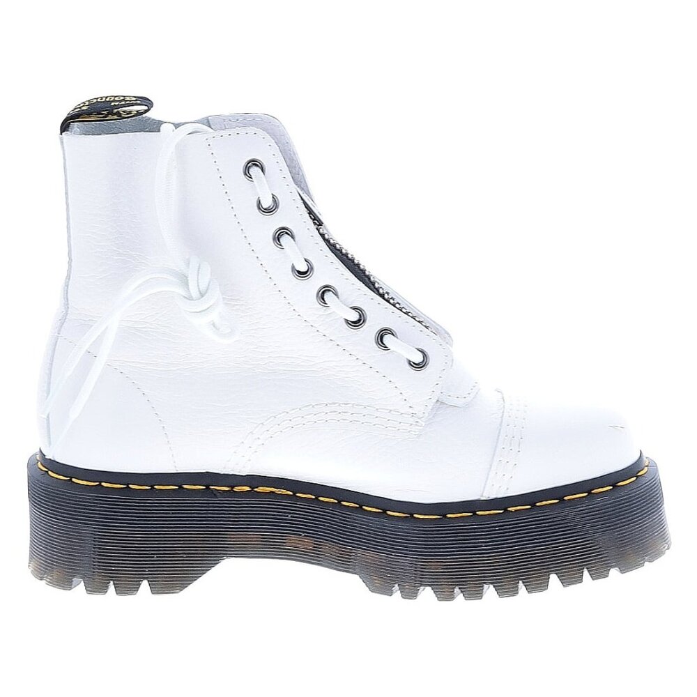 DR. MARTENS DOCS Sinclair Milled Nappa Leather Platform Boots, Size 9